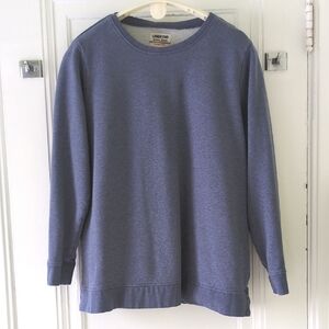 Lands' End Serious Sweats Crewneck Sweatshirt Blue